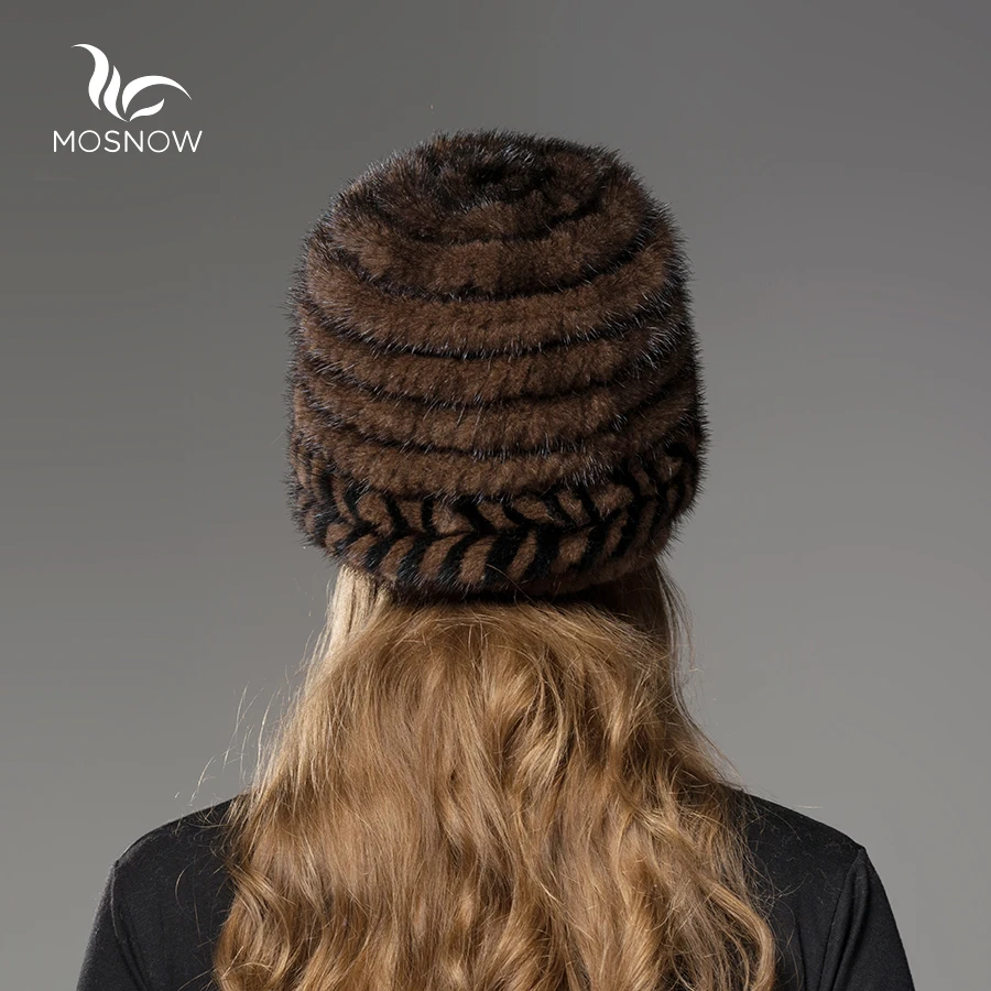 2019 Новая натуральная норковая меховая шапка зимняя с рисунком стрелы Женская Vogue
