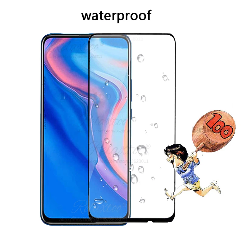 9D полное покрытие закаленное стекло для Huawei P Smart Z защита экрана 9H защитная пленка