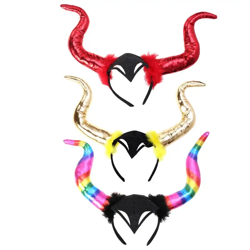 3 шт. супер большой рог дьявола Косплей обруч для волос аксессуар костюма