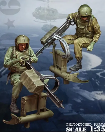 1/35 весы вьетнамские войны США вертолет пулемёт Группа 2 Миниатюрные модели из