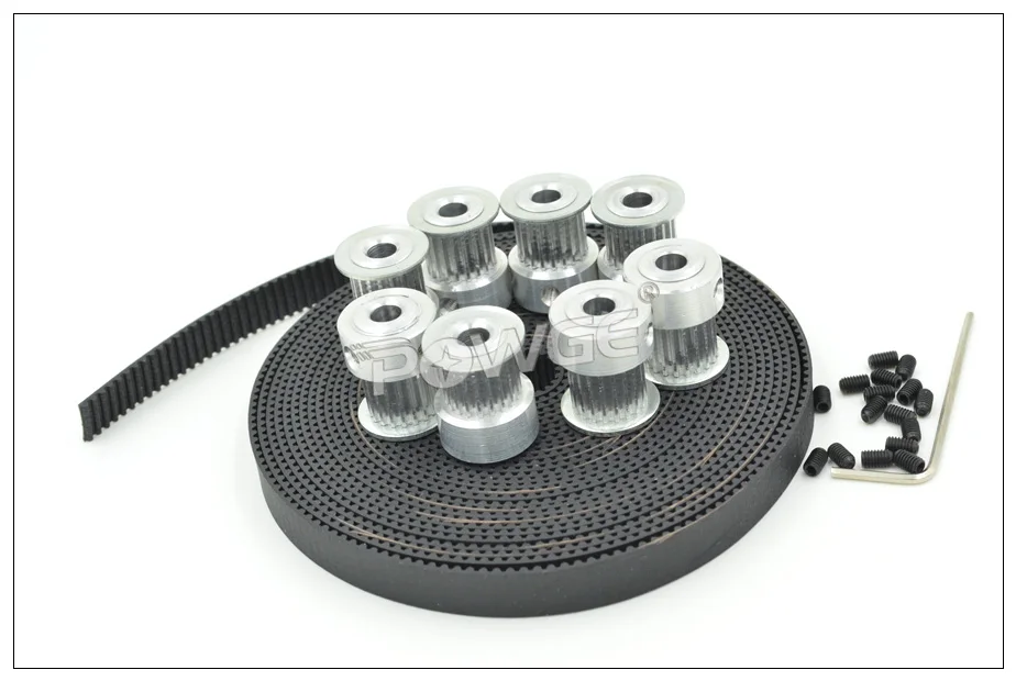 8 шт. зубчатый шкив 20 зубьев 2 ГТ отверстие 5/6 35/8 мм и 5 метров Гт синхронный ремень W