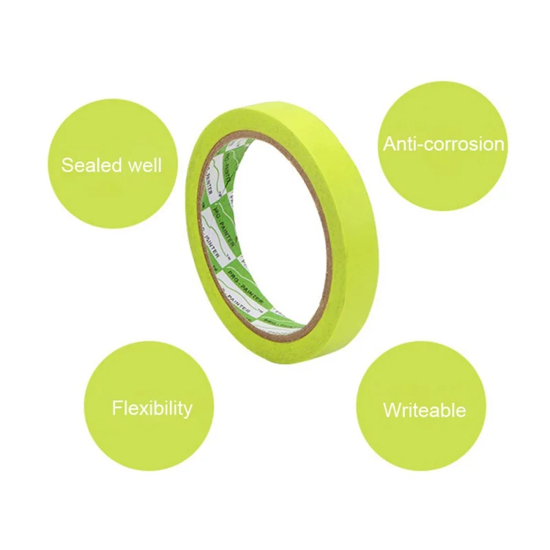 1 рулон Новая зеленая высокотемпературная Маскировочная лента односторонняя