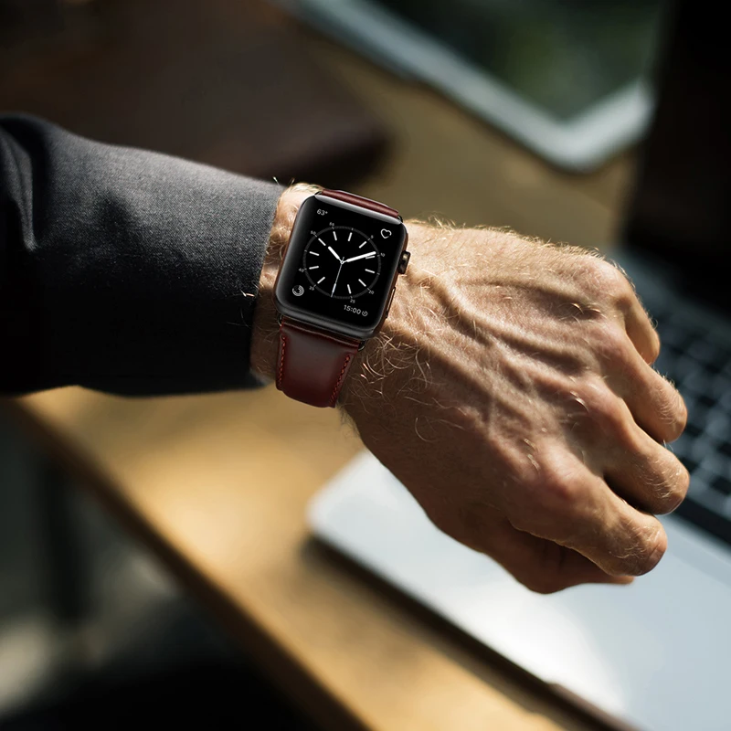 Мужские Кожаные Ремешки для наручных часов, ремешок для Apple Watch 4 44 мм, браслет VIOTOO, мужской кожаный ремешок для iwatch