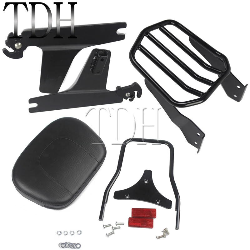 Черная мотоциклетная Съемная пассажирская спинка стойка для Harley FXDF FXDFSE FXDWG 08