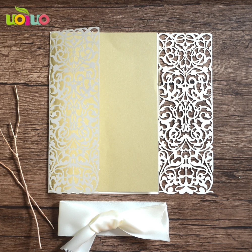 Уникальный бумажный цветок кружева сердце лазерная резка приглашения для