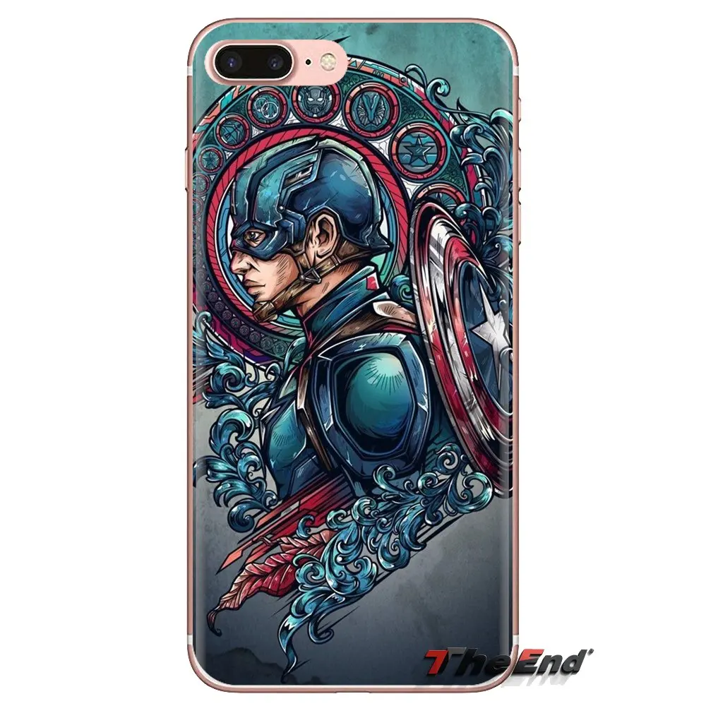 Мягкие прозрачные чехлы для Samsung Galaxy S3 S4 S5 Mini S6 S7 Edge S8 S9 S10 Plus Note 3 4 5 8 9 Captain America Flash |