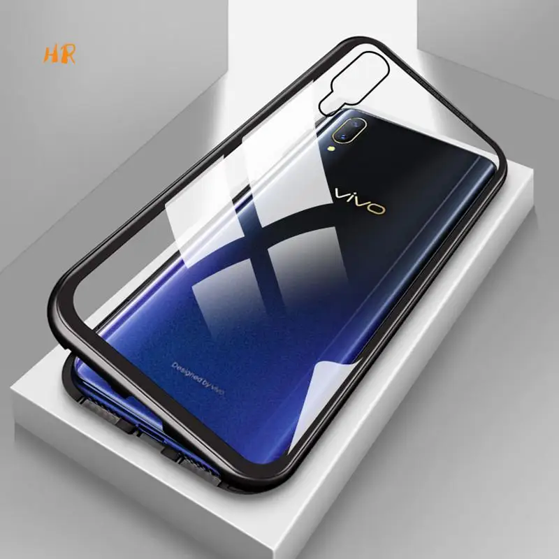 Магнитный адсорбционный металлический чехол s для Vivo V11 V9 Y85 X9 роскошный из