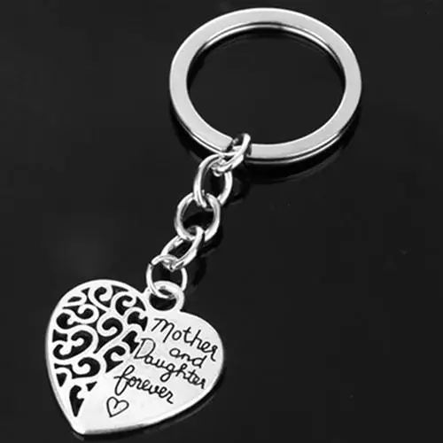 Лидер продаж брелок для ключей матери и дочери с отверстием в форме сердца
