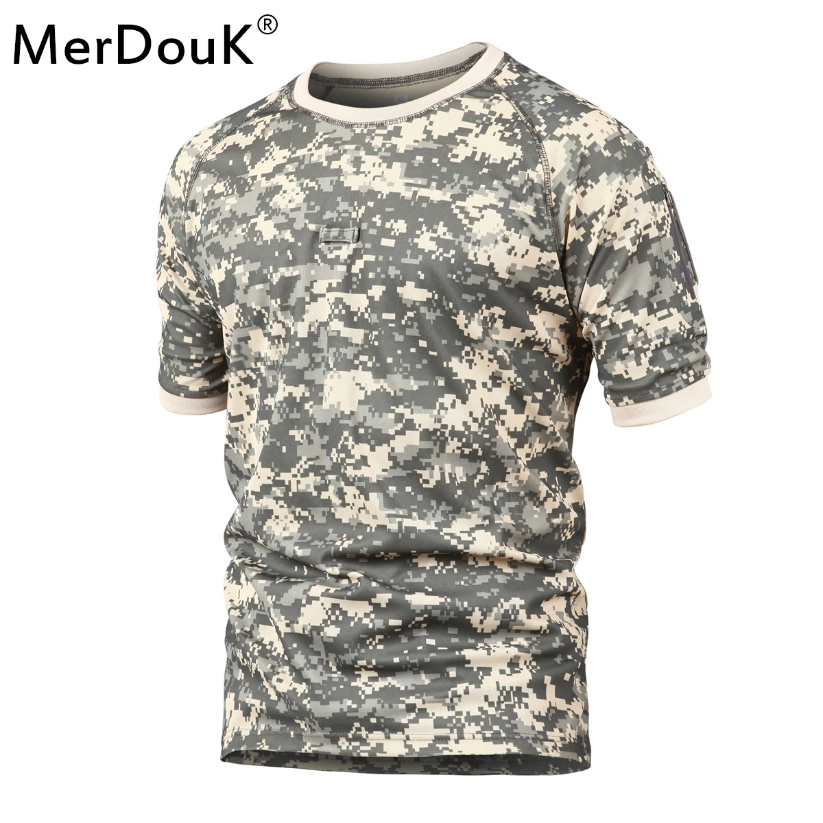 Мужская быстросохнущая футболка MerdouK тактическая армейская дышащая с коротким