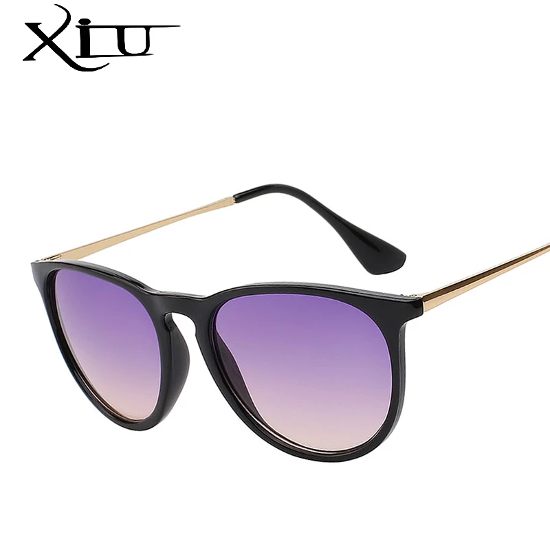 XIU классические круглые солнцезащитные очки с отверстием под ключ для мужчин и