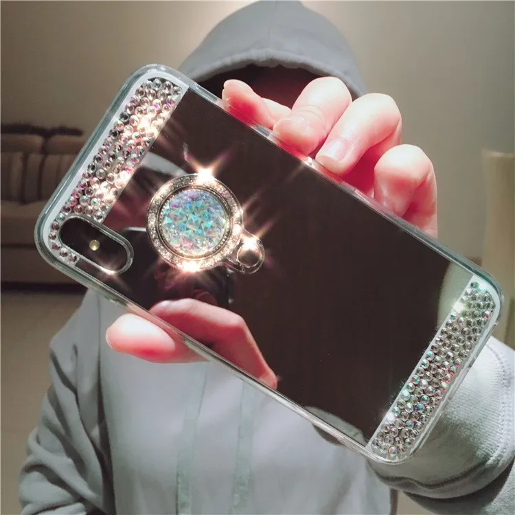 Роскошный брендовый зеркальный чехол для Samsung S10 S8 S9 S10e блестящий бриллиантовый