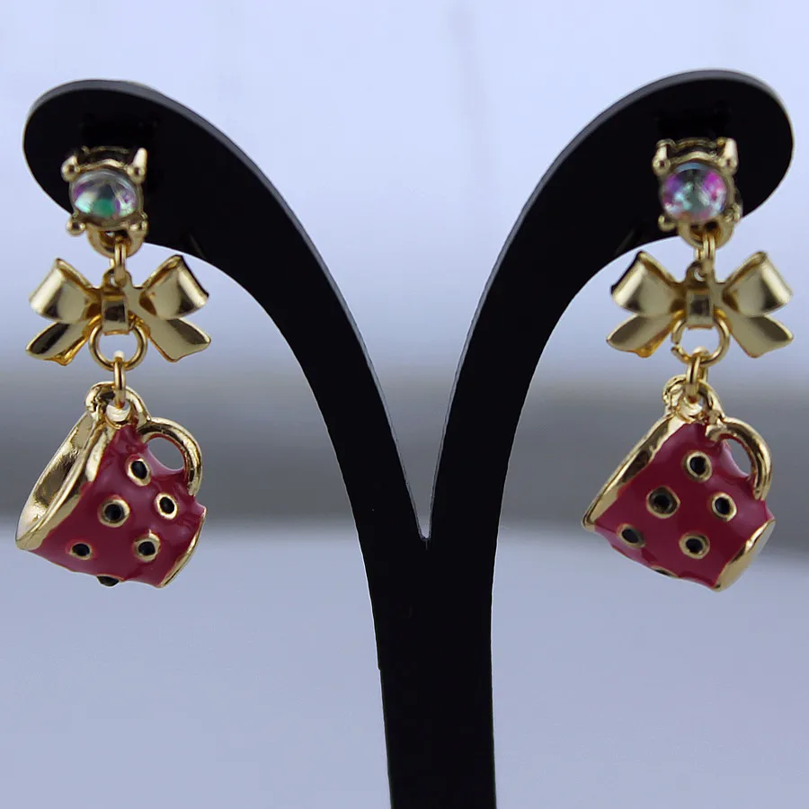 Серьги пусеты ENZE элегантные серьги с подвеской в виде чашек|fashion stud earrings|stud