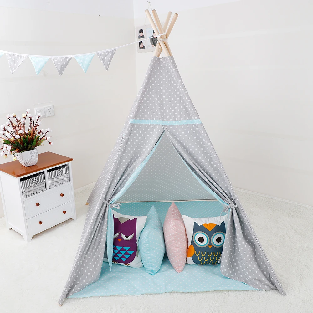 Принцесса вигвам Игровая палатка большая ручная работа хлопок холст Крытый