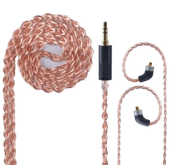 3.5MMCX AK OFHC 24 AWG 6N высокой чистоты Медь кабель 2,5/3,5/4,4 мм балансный кабель для наушников с разъемом MMCX из Тайваня для HQ8 олова T2 - Цвет: 3.5MMCX
