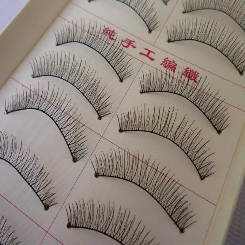 Короткие густые натуральные накладные ресницы YOKPN ручной работы из хлопка