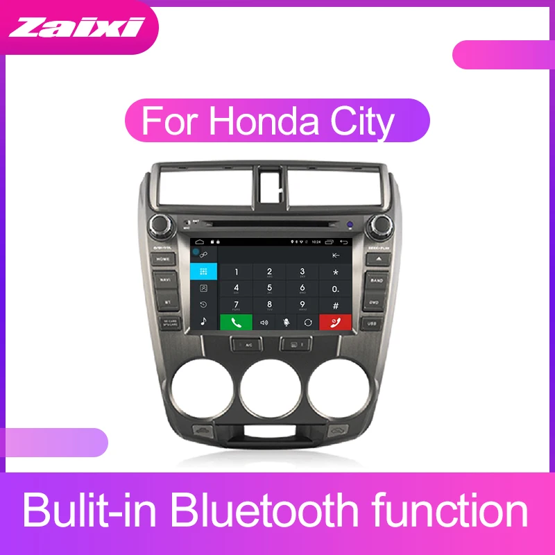 ZaiXi For Honda City 2008~2013 Android Car GPS Multimedia player 2 Din WIFI GPS Navigation Autoradio Radio Maps BT FM