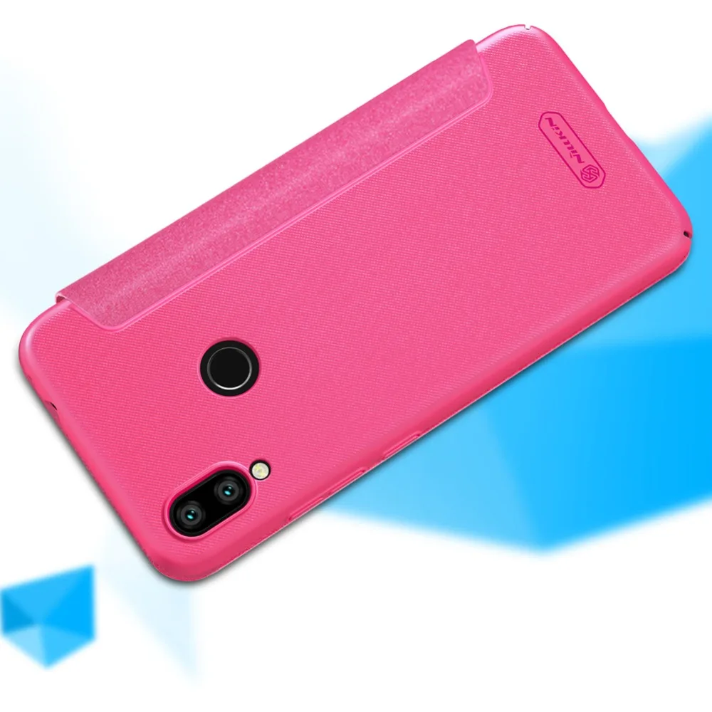 Для Xiaomi Redmi Note 7 Pro чехол Nillkin блестящие ультра тонкие флип-чехлы из искусственной кожи для Xiaomi Redmi Note 7 нескользящий чехол