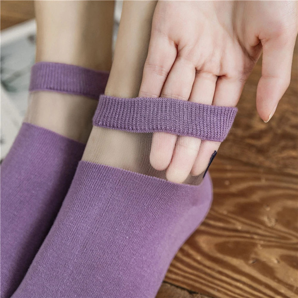 

Summer Patchwork Solid Socks Comfortable Heart Pattern Cotton Bottom Woman Socks New Fashion 6 Candy Colors Cute Socks Hot Sale