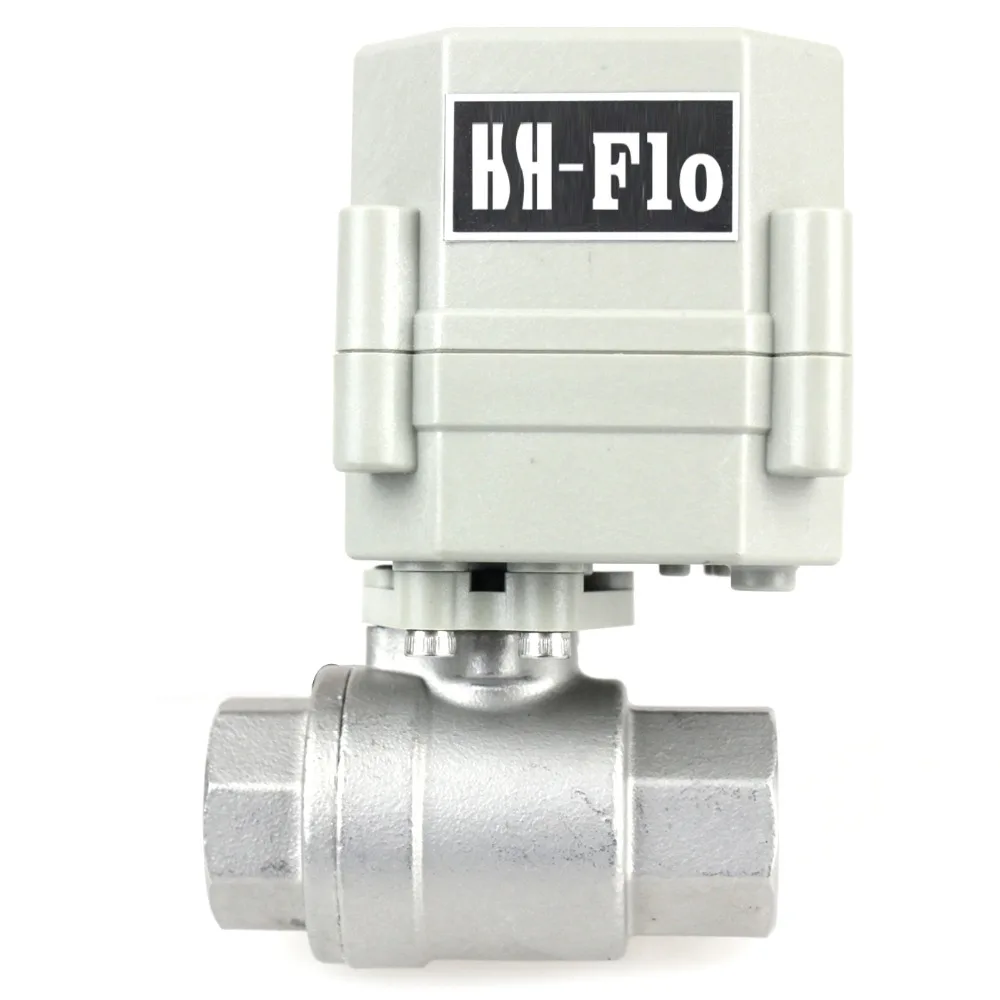 HSH-Flo 1/2 &quotDN15 DC12V 2-сторонний моторизованный шаровой клапан нержавеющая сталь 304