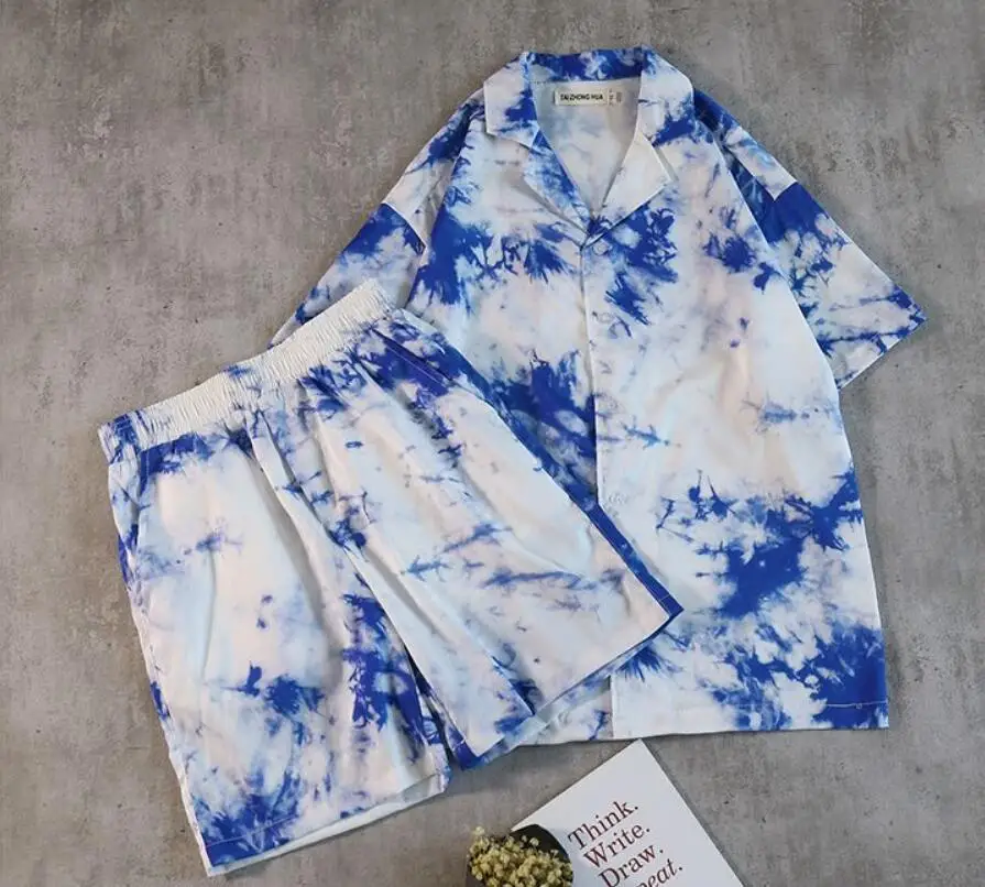 Модный комплект одежды для мужчин 2019 футболка в стиле хип-хоп пляжные шорты |