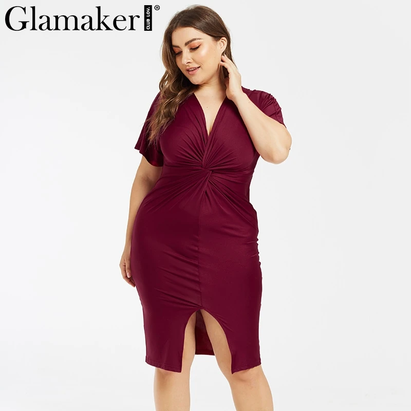 Женское трикотажное платье Glamaker черное облегающее с высокой талией и коротким