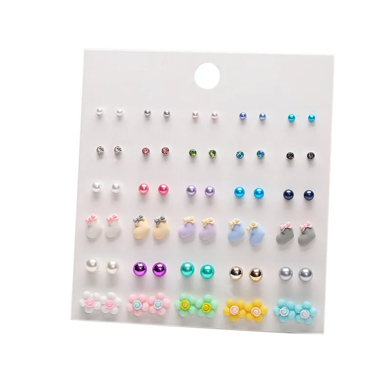 Серьги гвоздики с искусственным жемчугом 30 парт/лот|Серьги-гвоздики| |