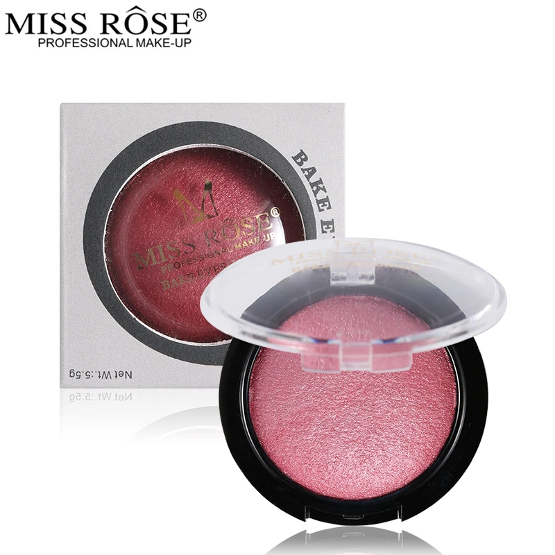 Палитра запеченных теней Miss Rose профессиональный макияж для глаз Мерцающие
