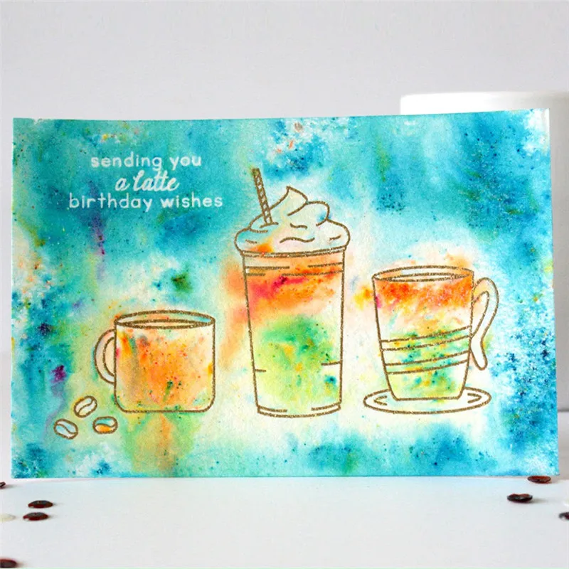 Диярты металлические штампы для резки напитков прозрачные и/с штампами кофе