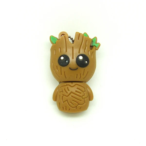 Groot Usb флеш-накопитель с героями мультфильмов, супер герои, 32 ГБ, 16 ГБ, 8 ГБ, 4 Гб, Забавный флеш-накопитель, карта памяти, чудо-женщина, Бэтмен, диск, подарок, usb - Цвет: Groot