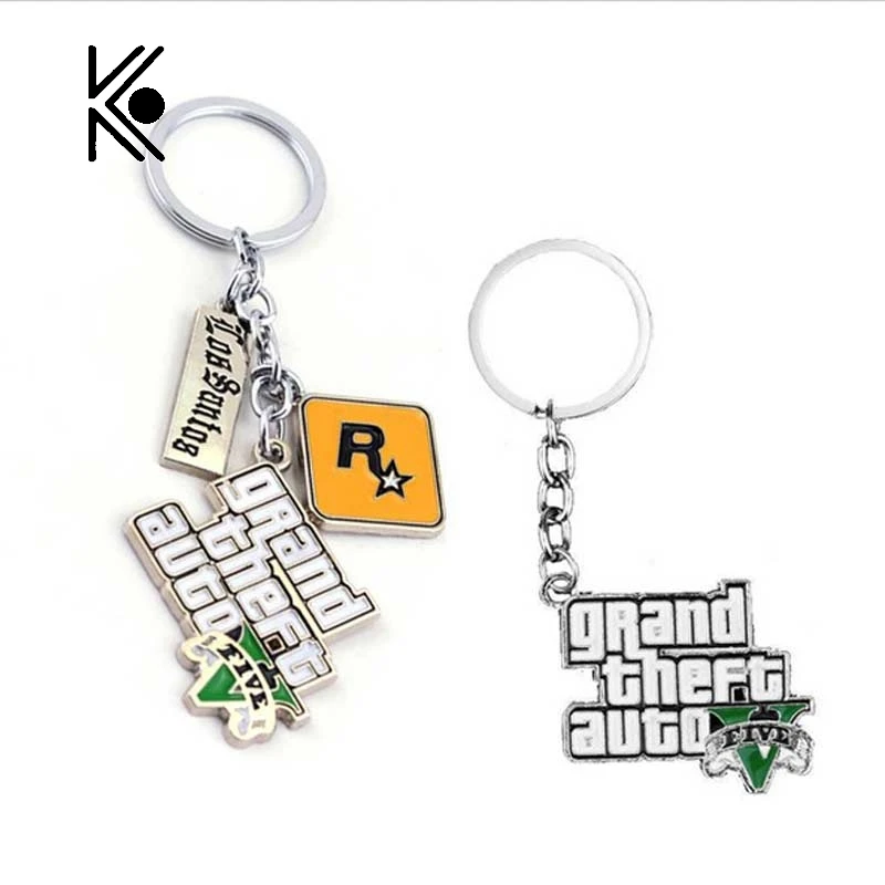 PS4 GTA 5 брелок с рисунком из игры Grand Theft Auto 5 брелки для мужчин поклонников Xbox PC Rockstar может дропшиппинг