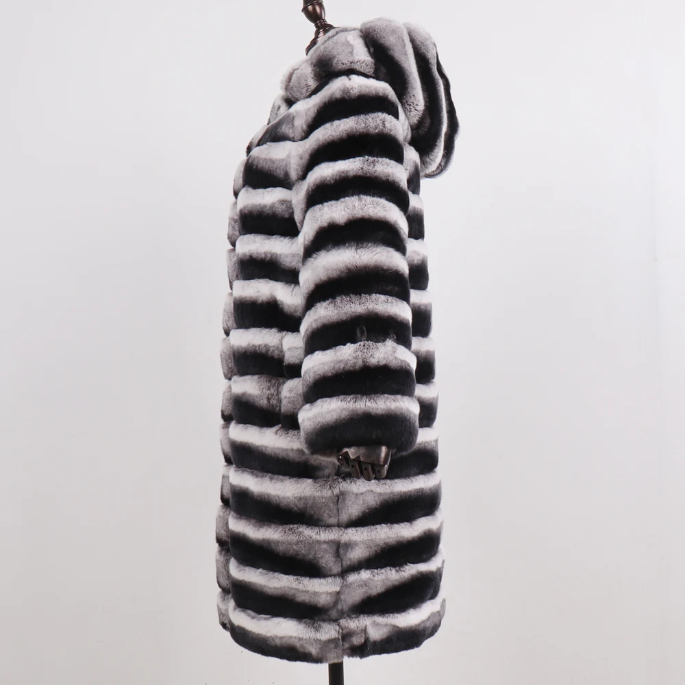 2020 женские зимние теплые длинные Стиль 90 см 100% натуральная Настоящий мех кролика