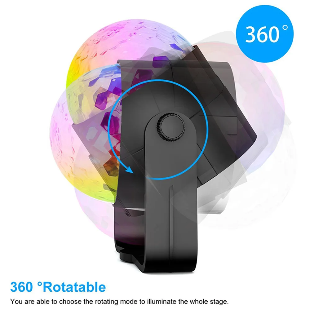 Светодиодный сценический светильник s звуковая активация вращающийся чешское