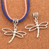 20pcs zinc alloy hollow dragonfly charm beads 32 6x36 3mm dangle fit european bracelets jewelry diy b769