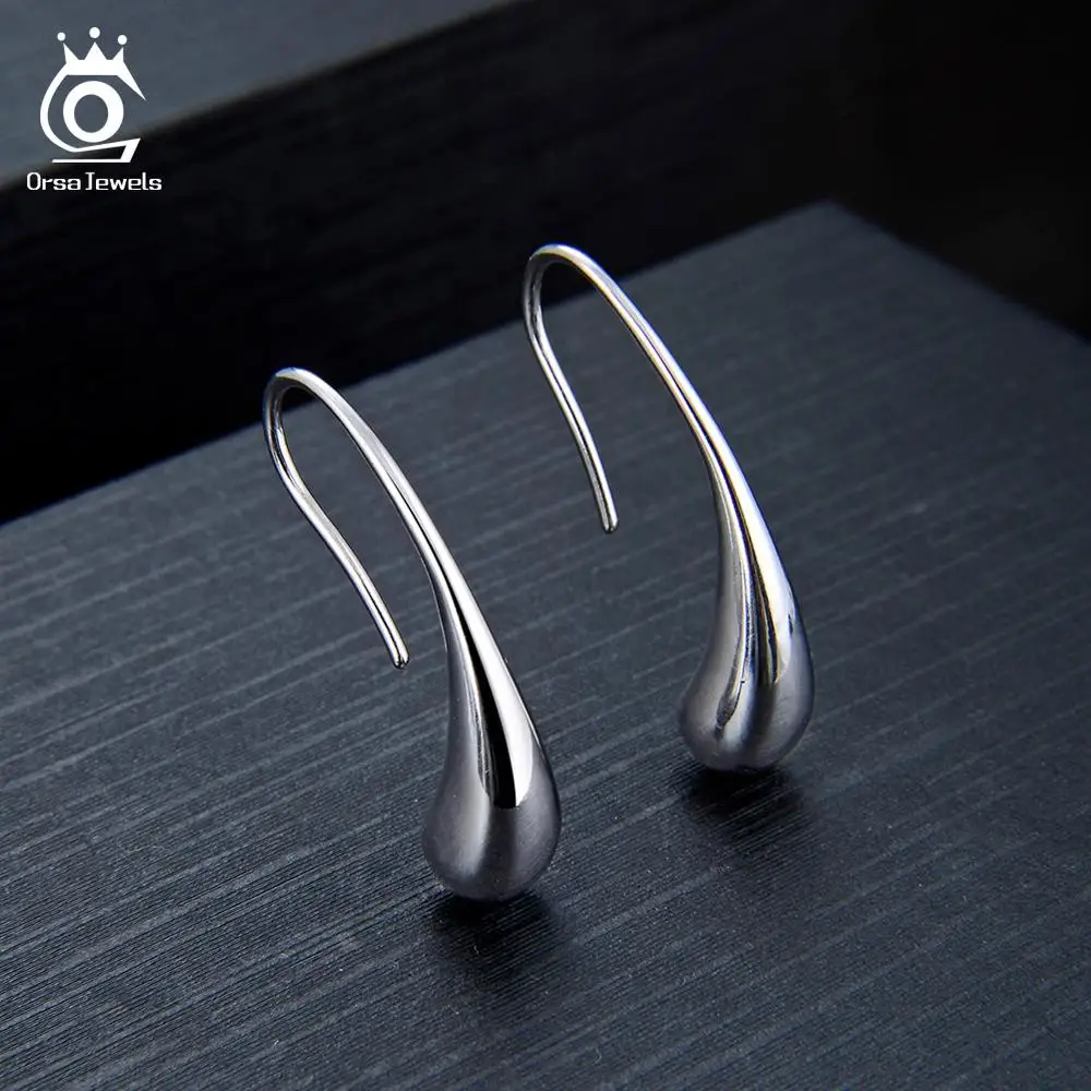 Женские серьги подвески ORSA JEWELS уникальные из настоящего серебра 925 пробы
