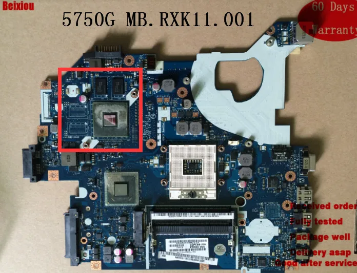 MB. RXK11.001 Материнские платы для ноутбука ACER ASPIRE 5750G 5750ZG 5755G материнская плата LA-6901P P5WE0 MBRXK11001