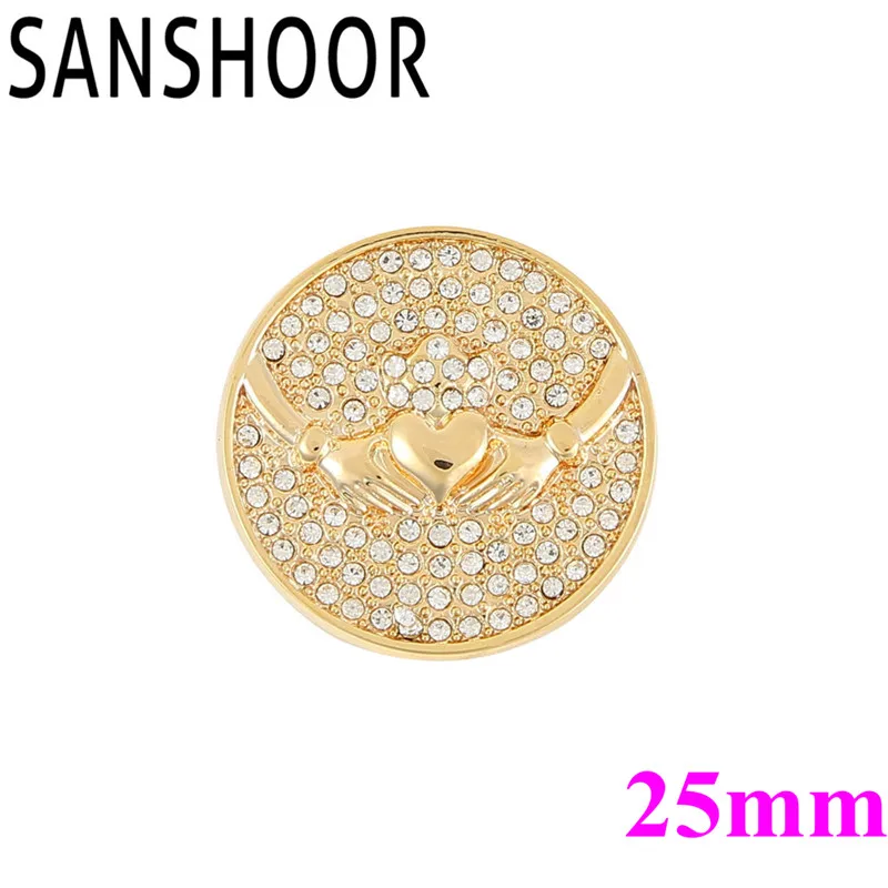 25 мм Маленькая Ирландская Монета Сердце с Короной и Руки Диск для Моего Держателя