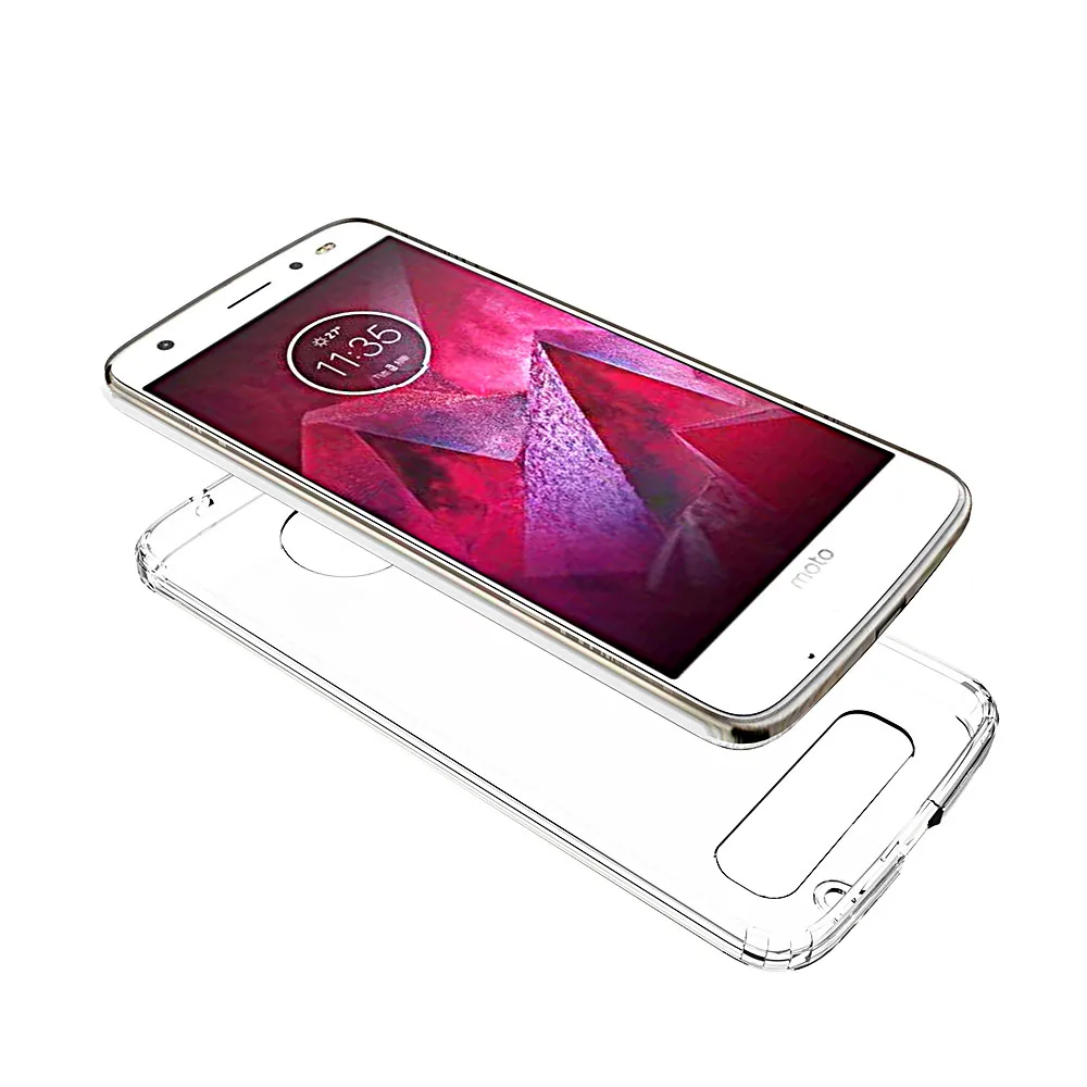 Для Motorola Moto Z2 силы чехол Slim Fit ТПУ Рамки жесткий противоударный Прозрачный для z2 |