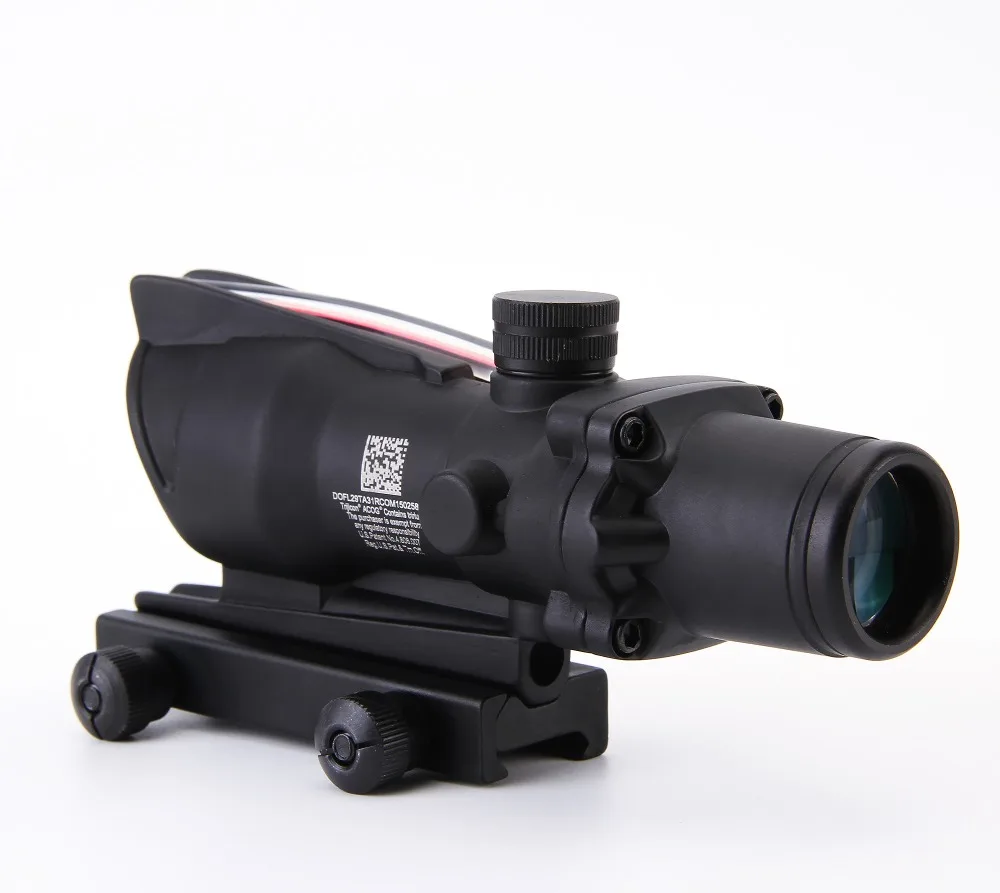 Оптический Прицел ACOG 4X32 красный с подсветкой черный цвет тактический охотничий