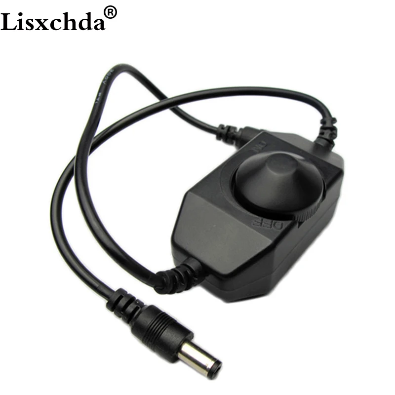 Black Светодиодный диммер постоянного тока 12 V 24 V 2A регулятор яркости лампы панель с лампочками драйвер один Цвет свет контроллер электропитания 5050 3528 - Цвет: Black