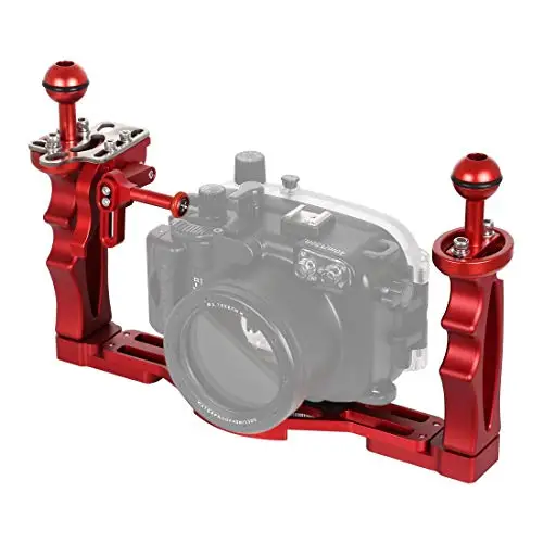 Red Tray and Shutter PULUZ ручка алюминиевый сплав лоток стабилизатор для подводной камеры корпус чехол для дайвинга лоток крепление для GoPro DSLR смартфонов - Цвет: Red Tray and Shutter