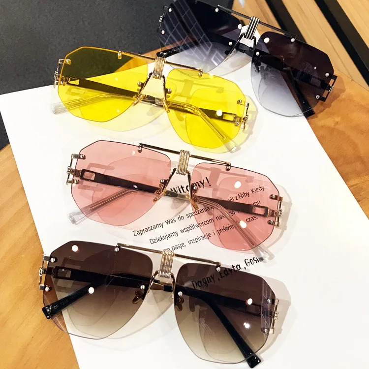 Мужские и женские большие очки с одним объективом Винтажные Солнцезащитные