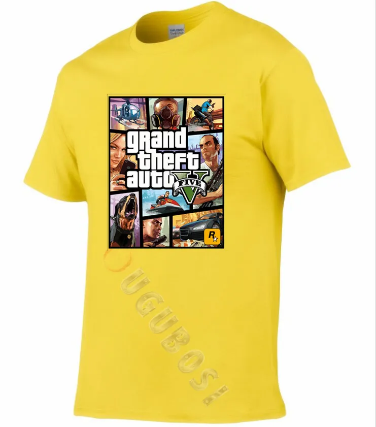 Grand Theft Auto GTA Футболка Мужская Уличная футболка с 5 и женская известного бренда