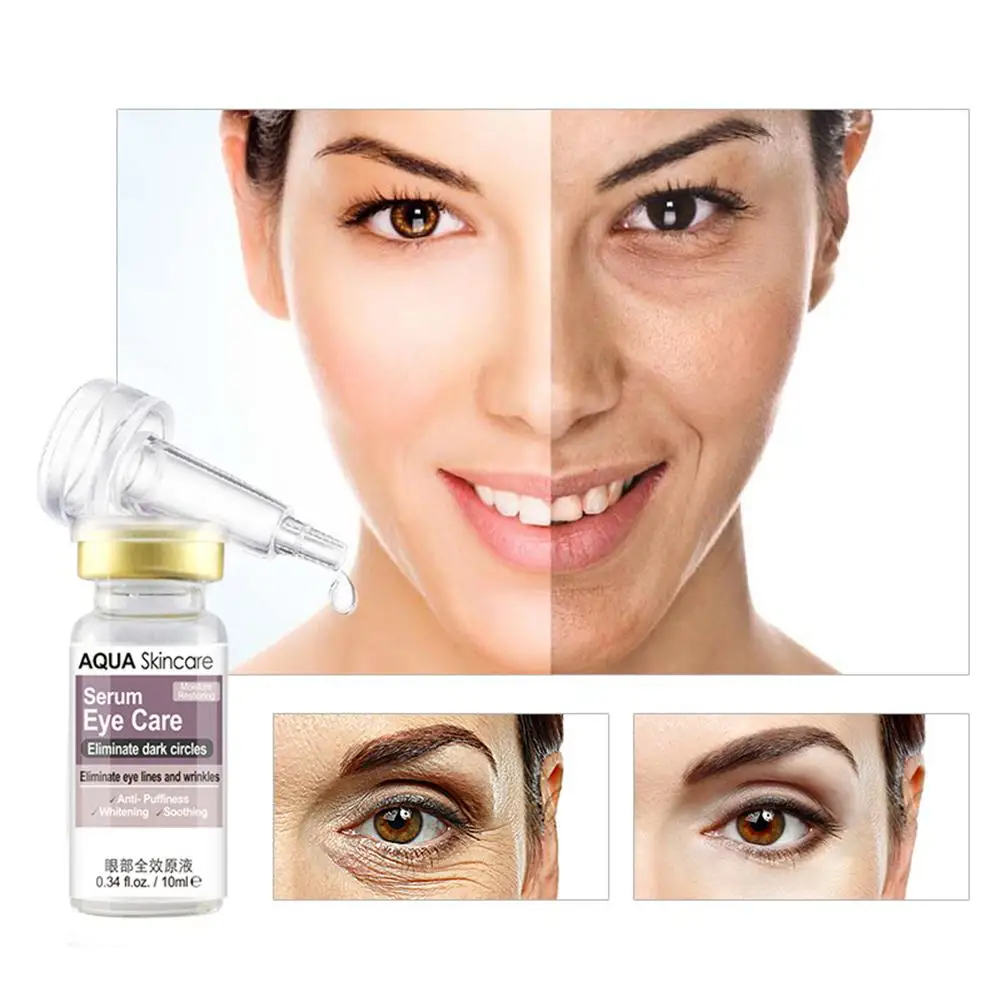 10 мл Сыворотка для глаз удаляет темные круги мешки устраняет морщинки против