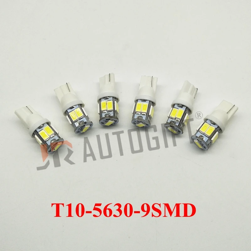 Автомобильная светодиодная лампа T10 9smd w5w 50 шт. 12 В 24 светодиодсветильник ПА 5630 5730