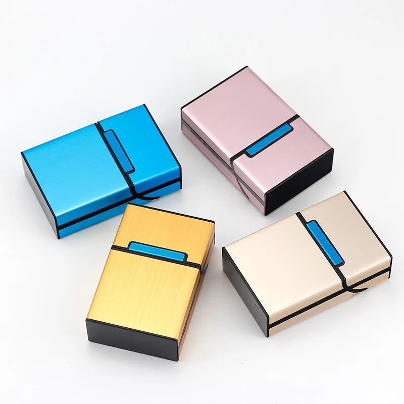 Модный Цветной чехол для сигарет портативный металлический прикуриватель