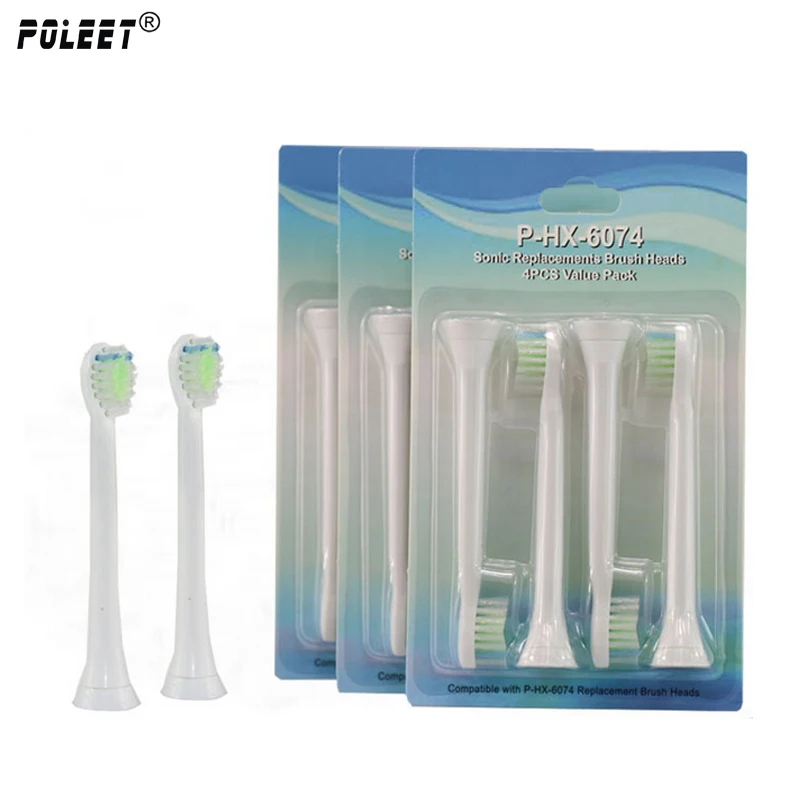 Poleet 20Pcs/Lot Electric Toothbrush Replacement Heads HX6074 P-HX-6074 For Philips Head Soft Bristles Oral Hygiene | Бытовая техника