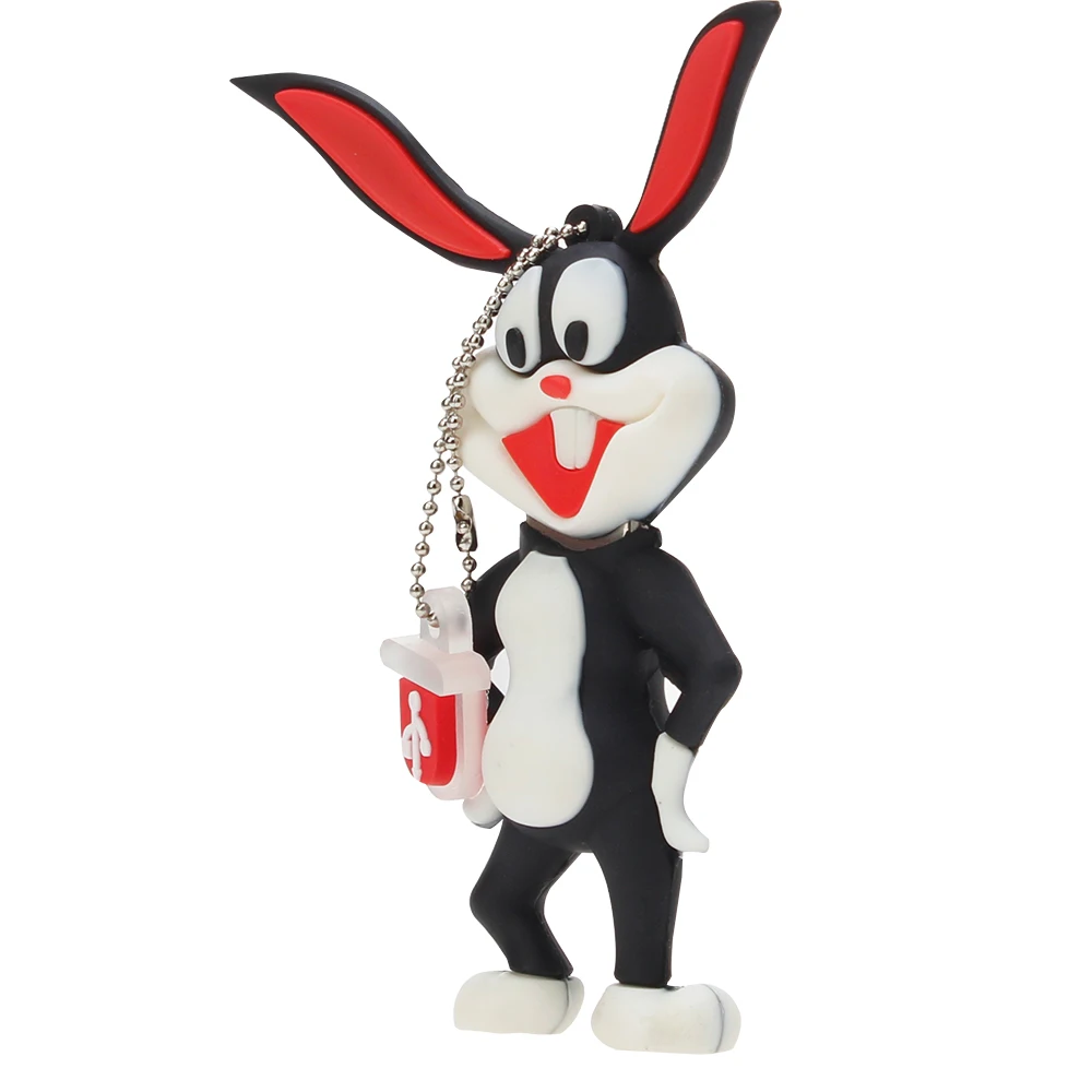 free shipping Usb флеш-накопитель с мультяшными багами Банни, 32 ГБ, флеш-накопитель 2,0, флеш-карта памяти с животными, 4 ГБ, 8 ГБ, 16 ГБ, 64 ГБ, 128 ГБ, флеш-накопитель, милый флеш-накопитель - Цвет: free shipping
