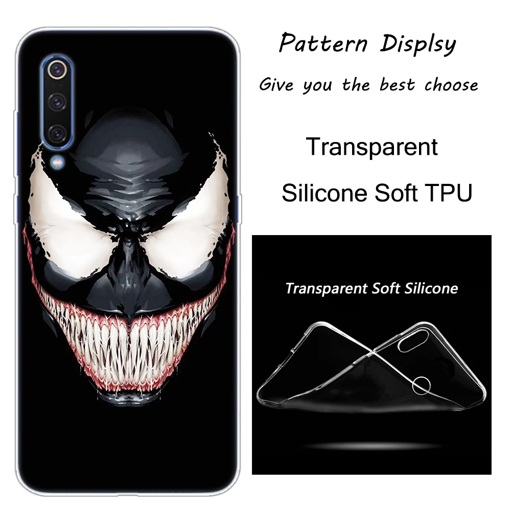 Горячая Venom с героями комиксов Марвел, силиконовый чехол для Xiaomi Pocophone F1 9T 9 9SE 8 A2 Lite A1 A2 Mix3 Redmi K20 7A Note 4 4X5 6 7 Pro S2 крышка