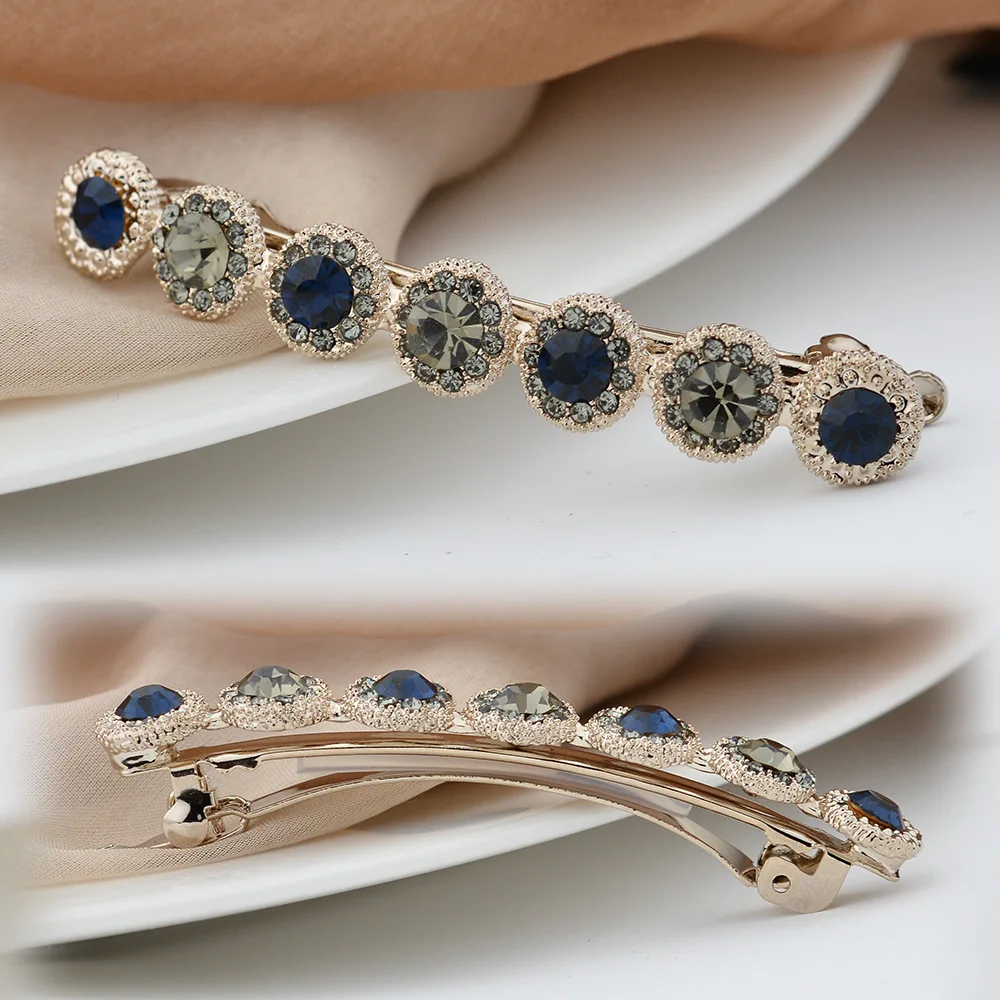 Высококачественные Стразы женский хвостик заколки для волос Хрустальная