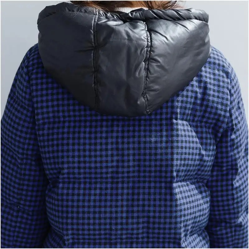 Зимнее утепленное пальто с капюшоном большие размеры Женская длинная